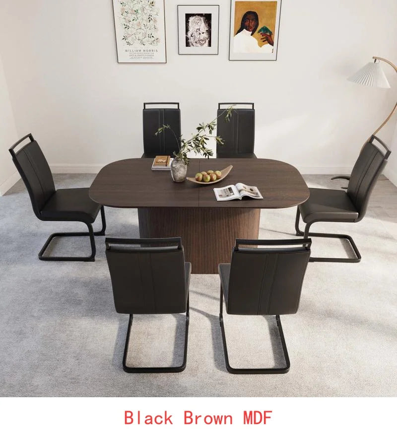 Chairs -Table w/Black Metal Legs -