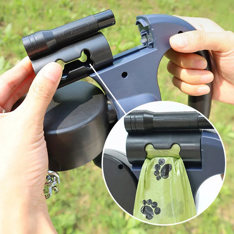 2 Head Auto retractable Dog leash