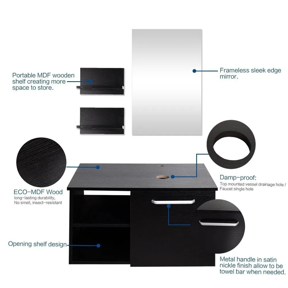 Bathroom Vanity Black Cabinet