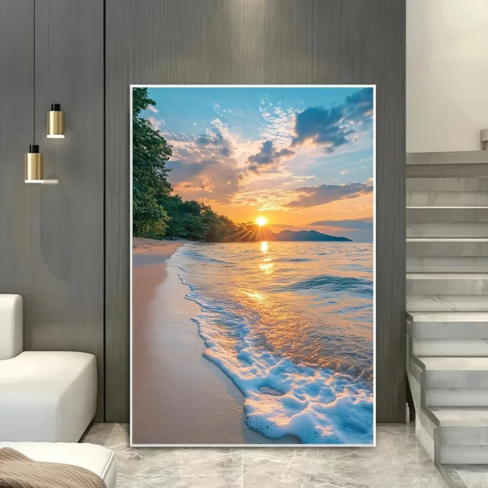 Sunset Beach canvas mural
