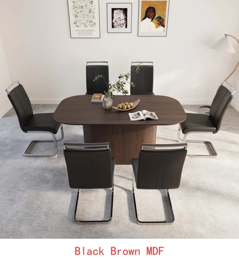 Chairs -Table w/Black Metal Legs -