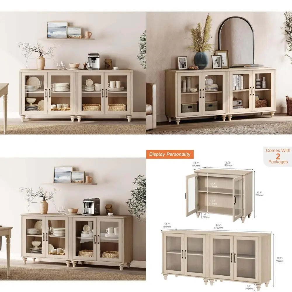 Buffet Cabinet w/Glass Doors