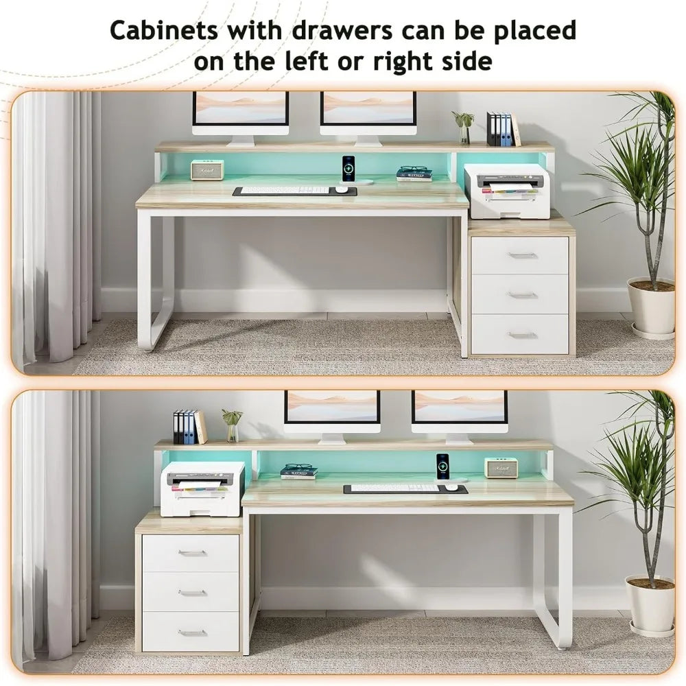 computer desk with 3 drawers