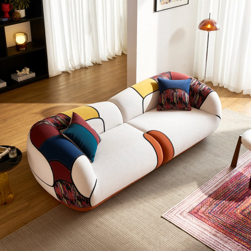 4-Seat Chenille Couch
