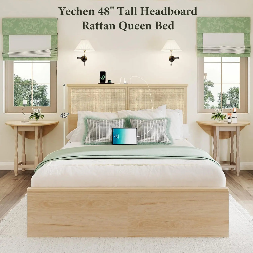 Wooden Bed Frame Steel Stand