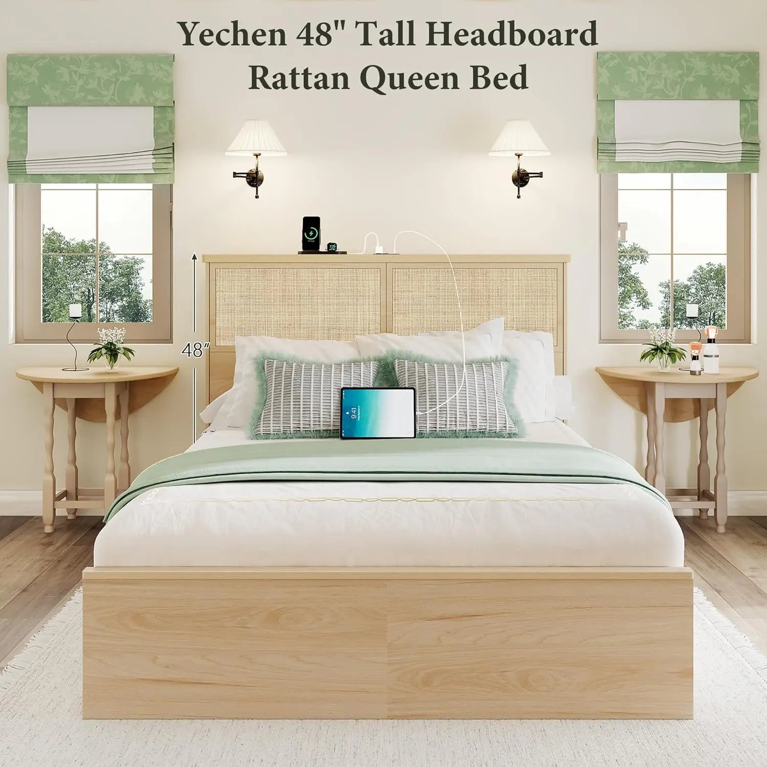 Wooden Bed Frame Steel Stand
