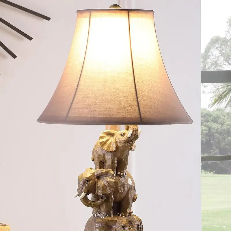 3 Stacked ElephantsTable Lamp
