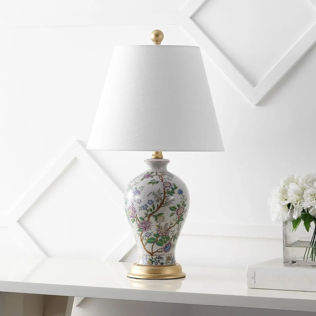 24" Floral LED Table Lamp