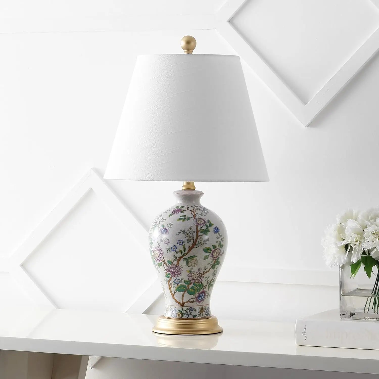 24" Floral LED Table Lamp