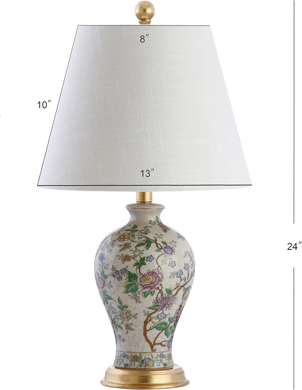 24" Floral LED Table Lamp