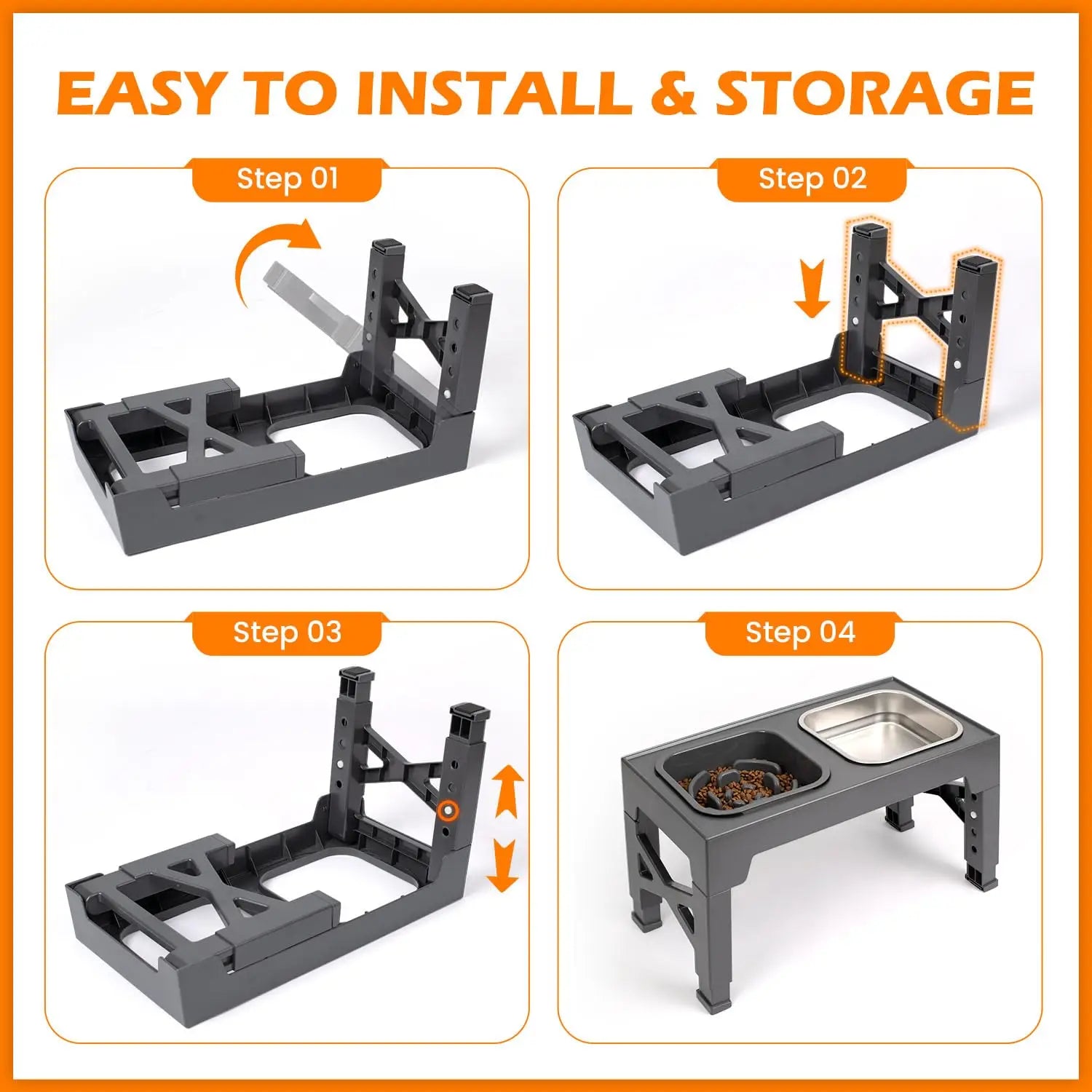 Elevated Slow Feeder Dog Bowls