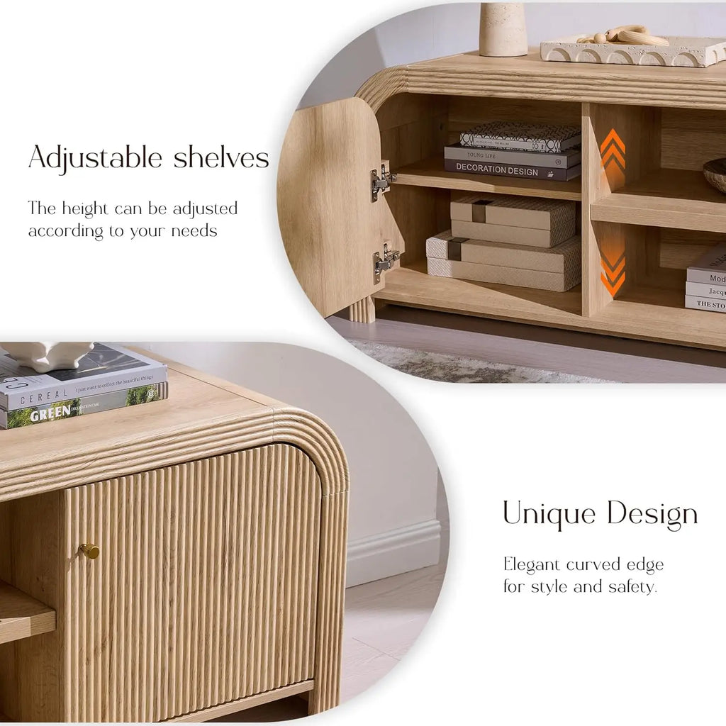 70" Modern Fluted TV Stand