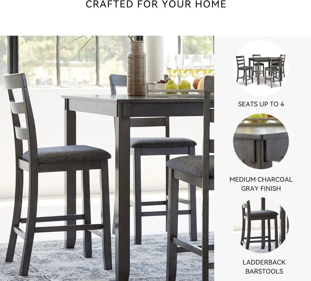 Gray Wood Dining Set w/table