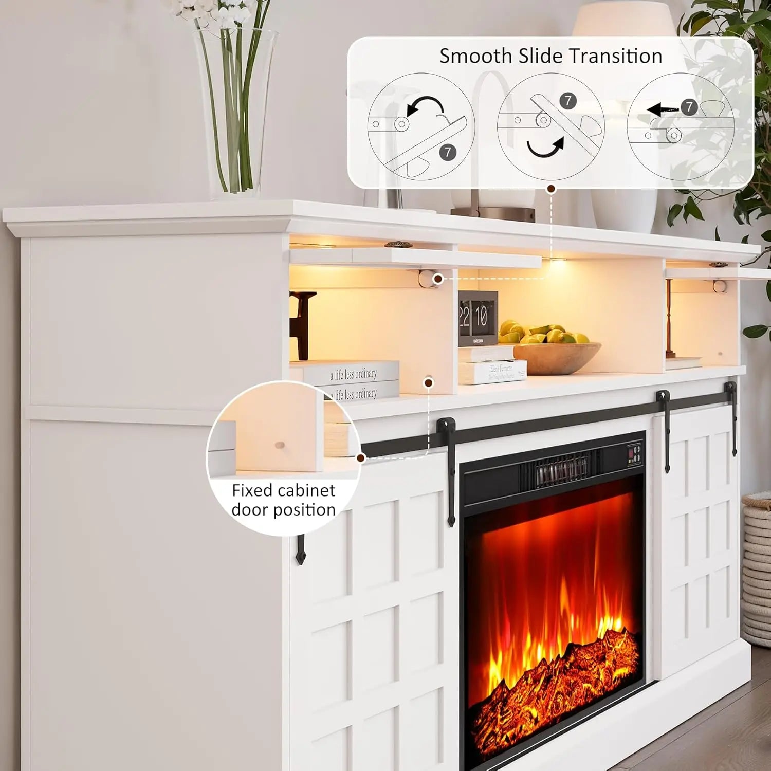 Fireplace Stand w/Power Outlets