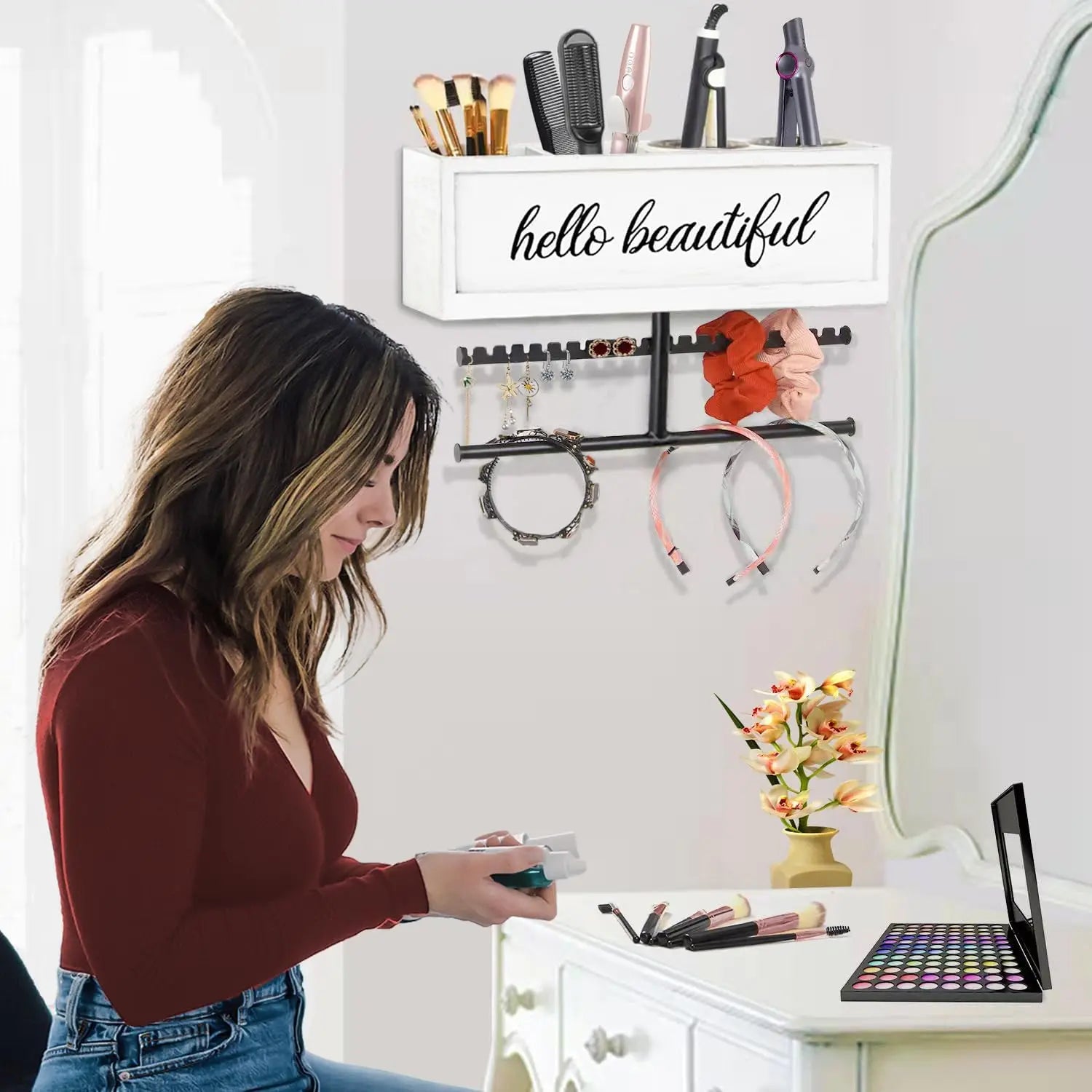 Wall Mounted Hair Dryer Holder