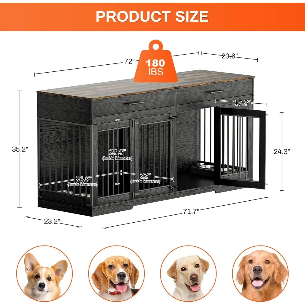 Large Wooden Dog Crate