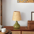 Green Small Boho Table Lamp
