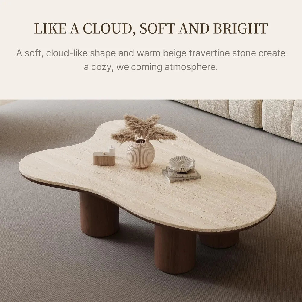 Unique Stone Top Coffee Table