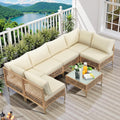 7 Piece Outdoor Wicker Patio Set