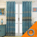 2pc embroidered Chenille curtains