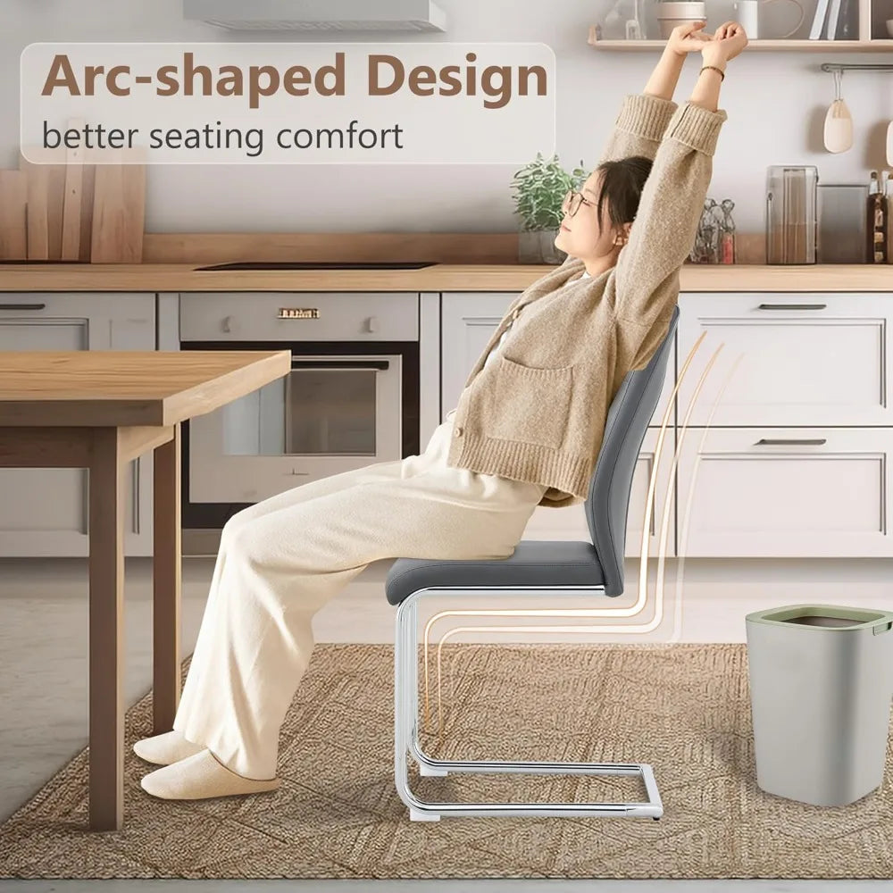 4 Pc Chairs w/Metal Legs