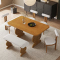 6-Pc Dining Set w/4 Chairs + Bench