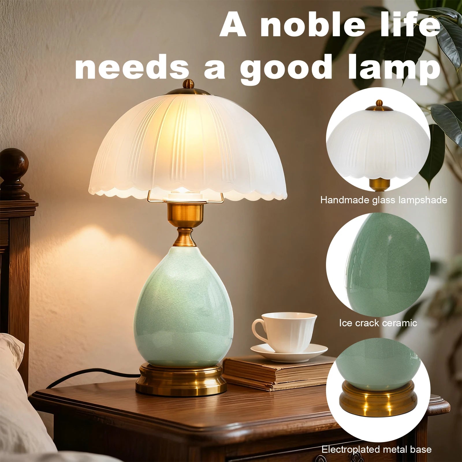 16" Vintage Ceramic Table Lamp