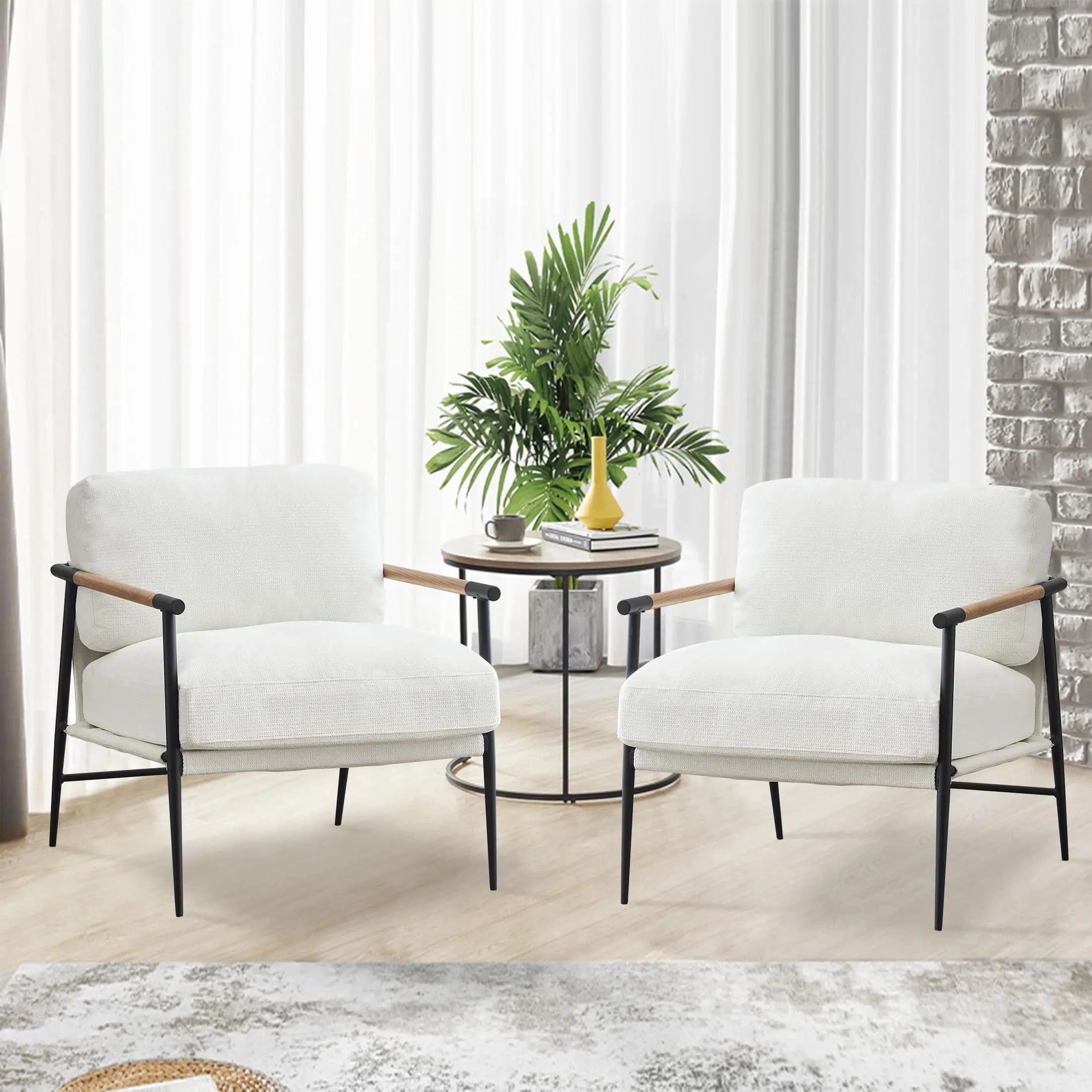 Lounge Chair Chenille, Metal Leg