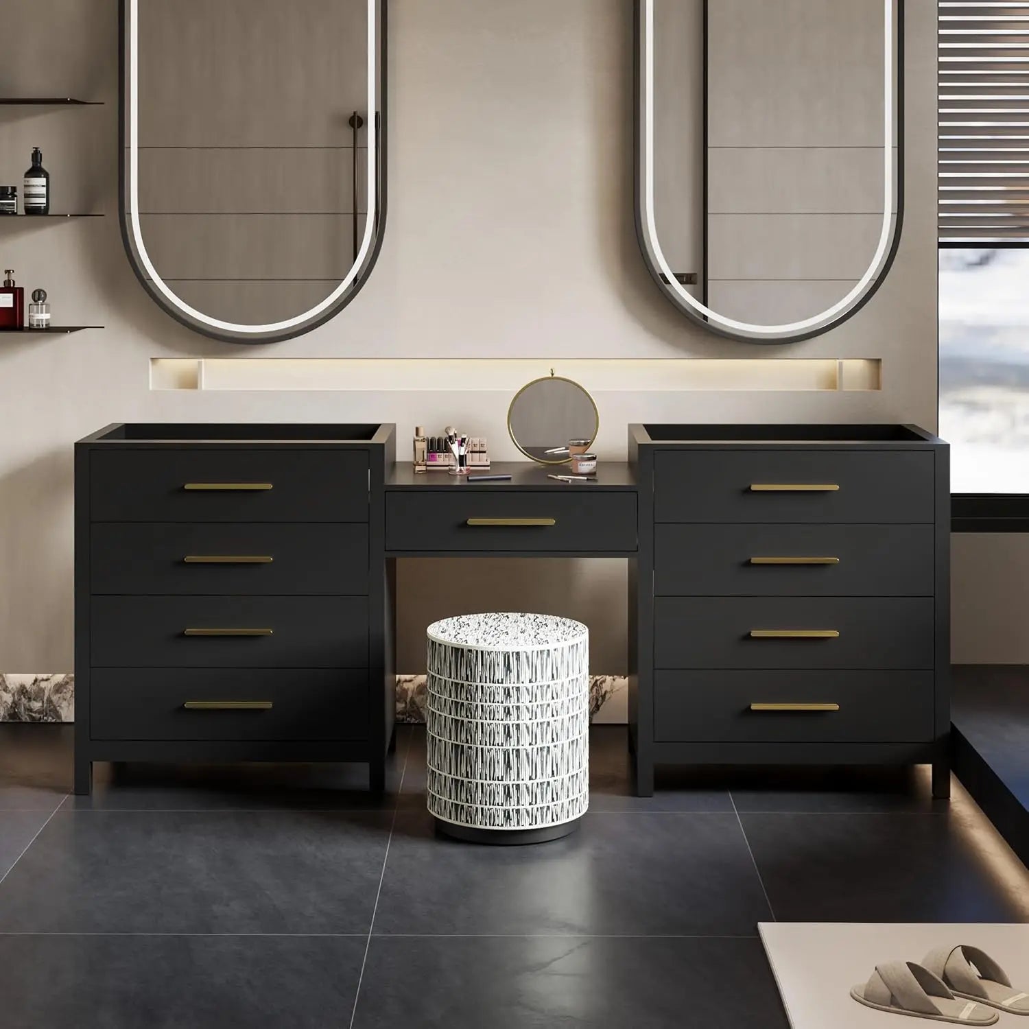 84" Bathroom Vanity Sink Combo