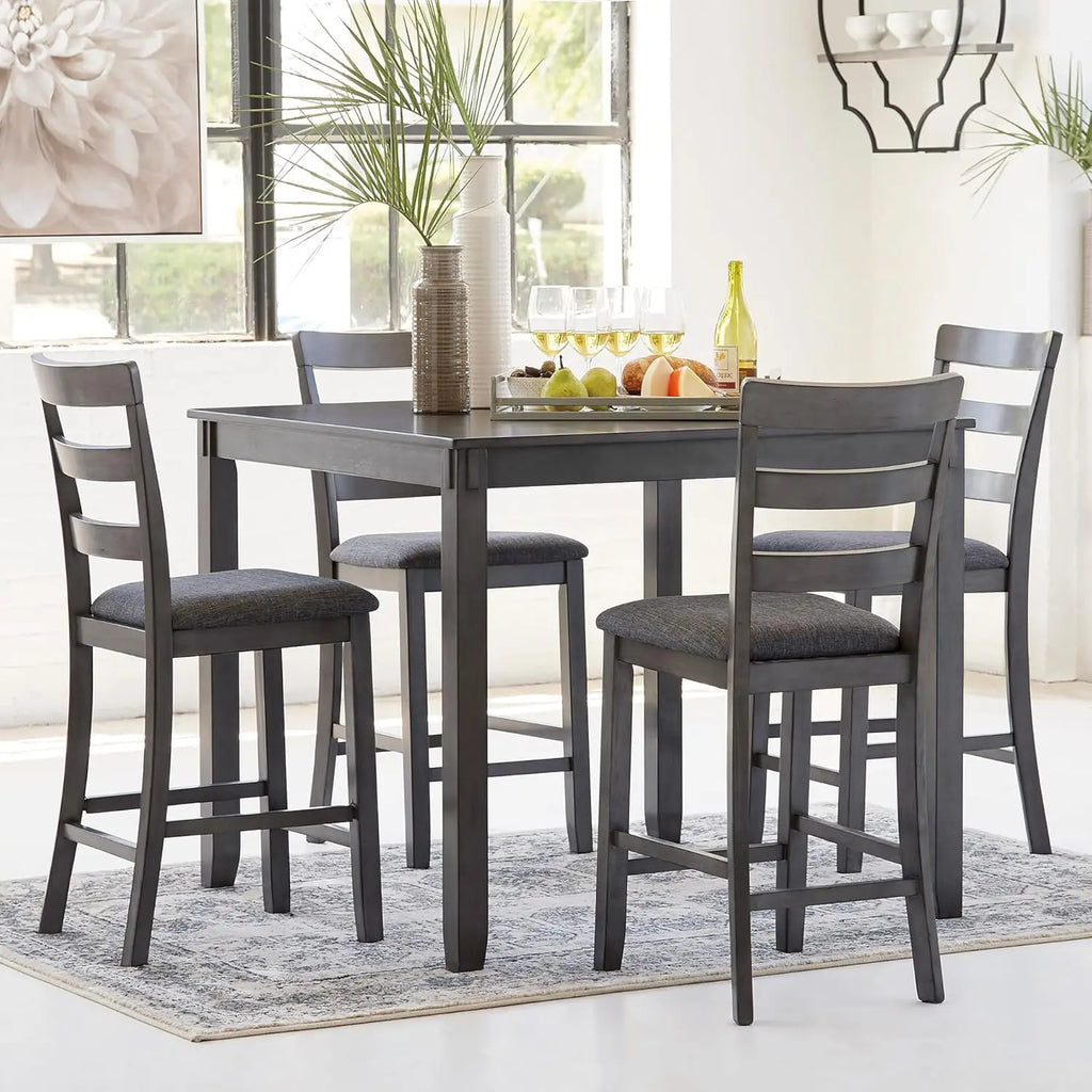Gray Wood Dining Set w/table
