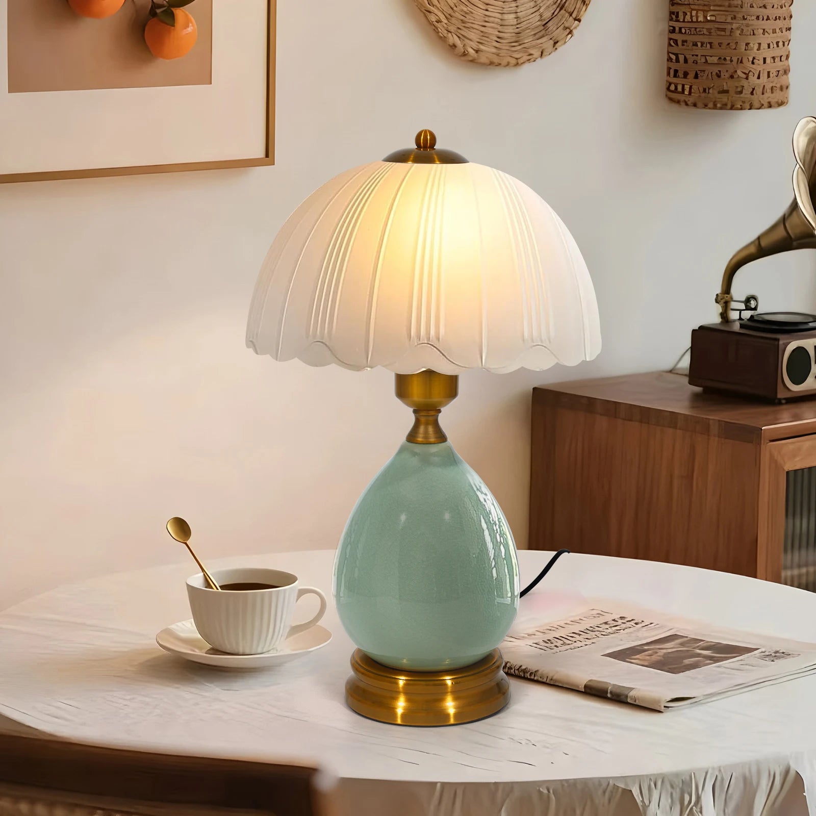 16" Vintage Ceramic Table Lamp
