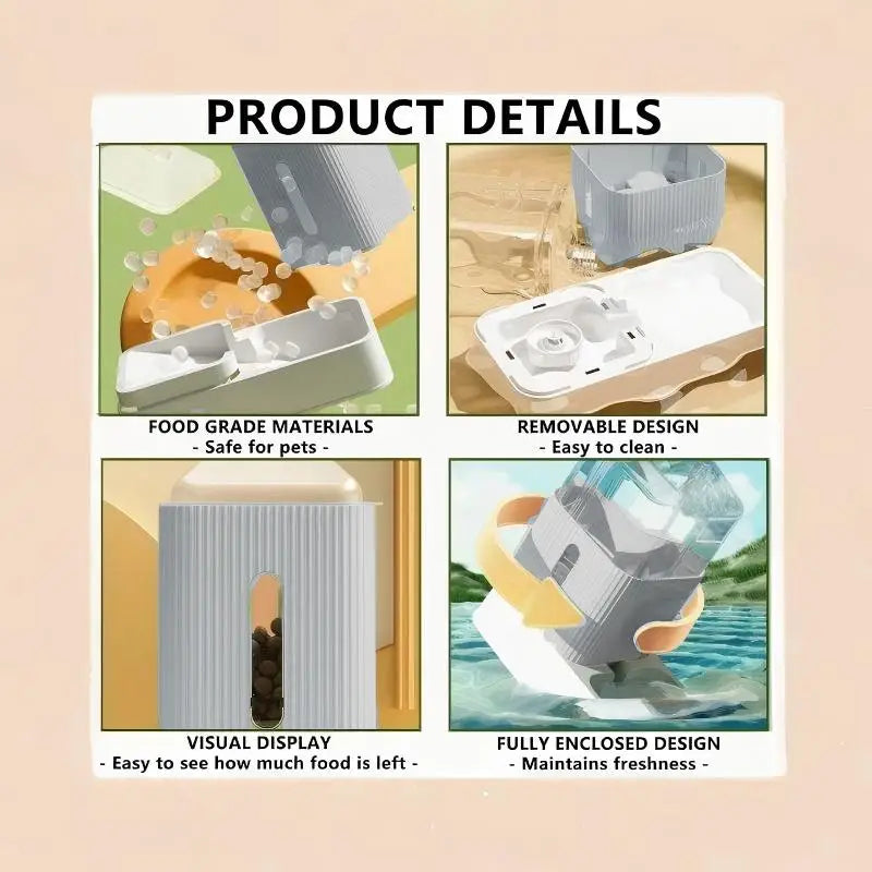 Auto Dog/Cat Food/Water Feeder