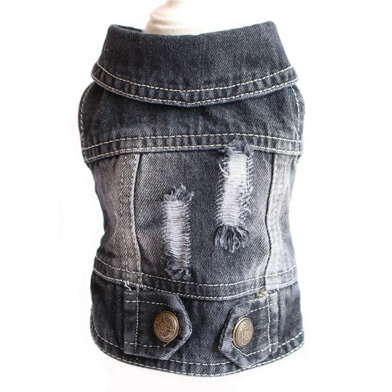 Dog Jeans Jacket/Cowboy T-Shirt