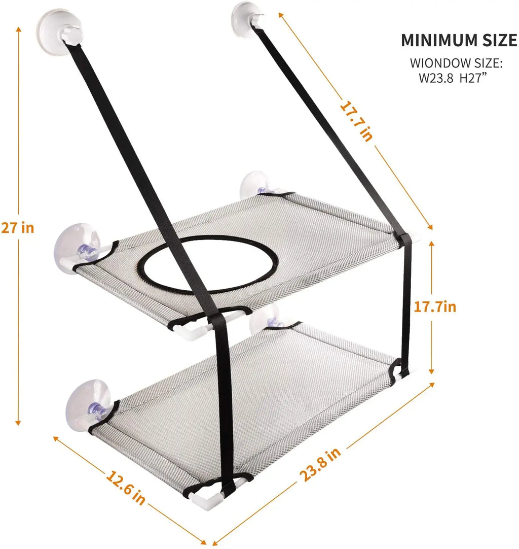 Cat Bed Hanging Window Double-Layer