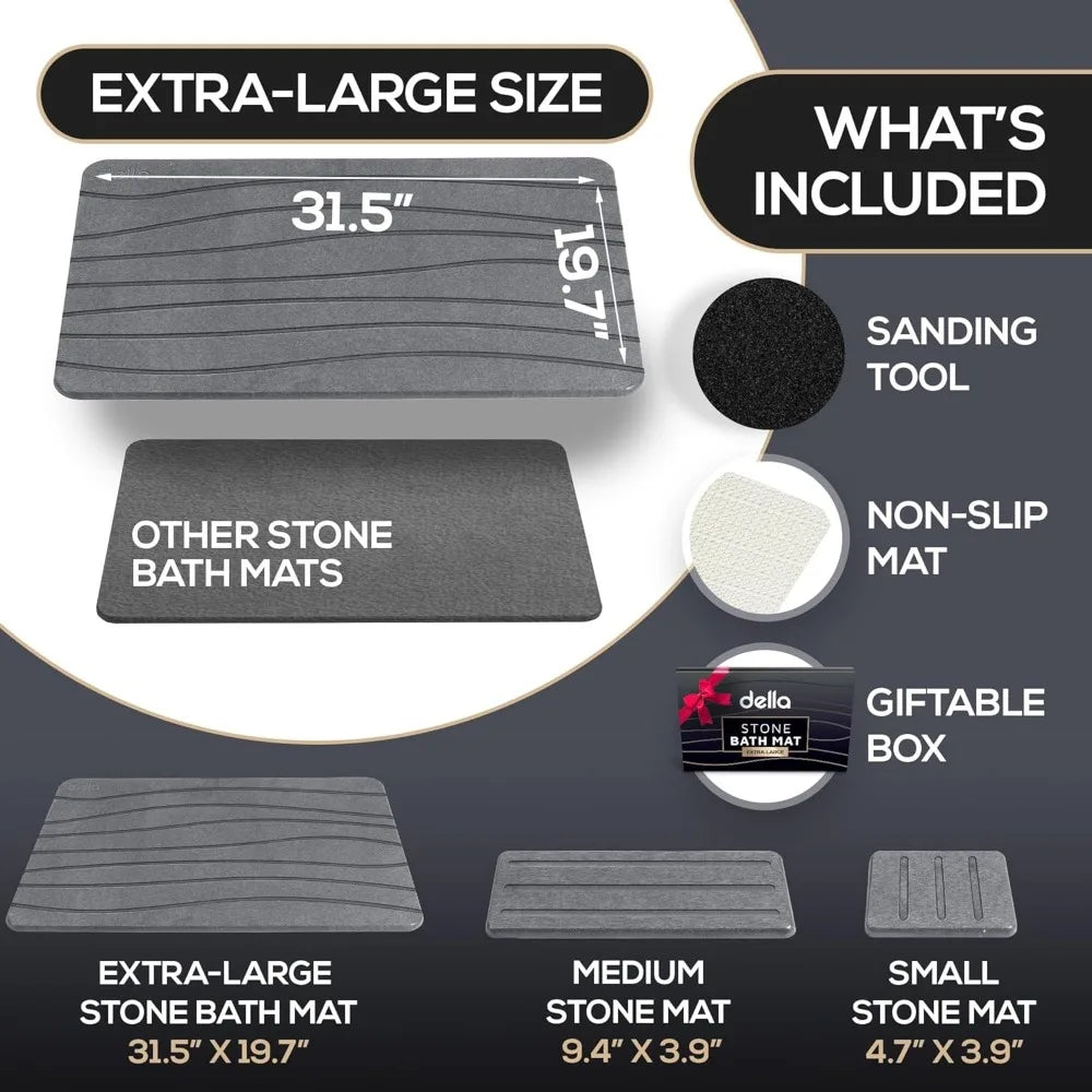 Luxurious Diatomite Stone Bath Mat -