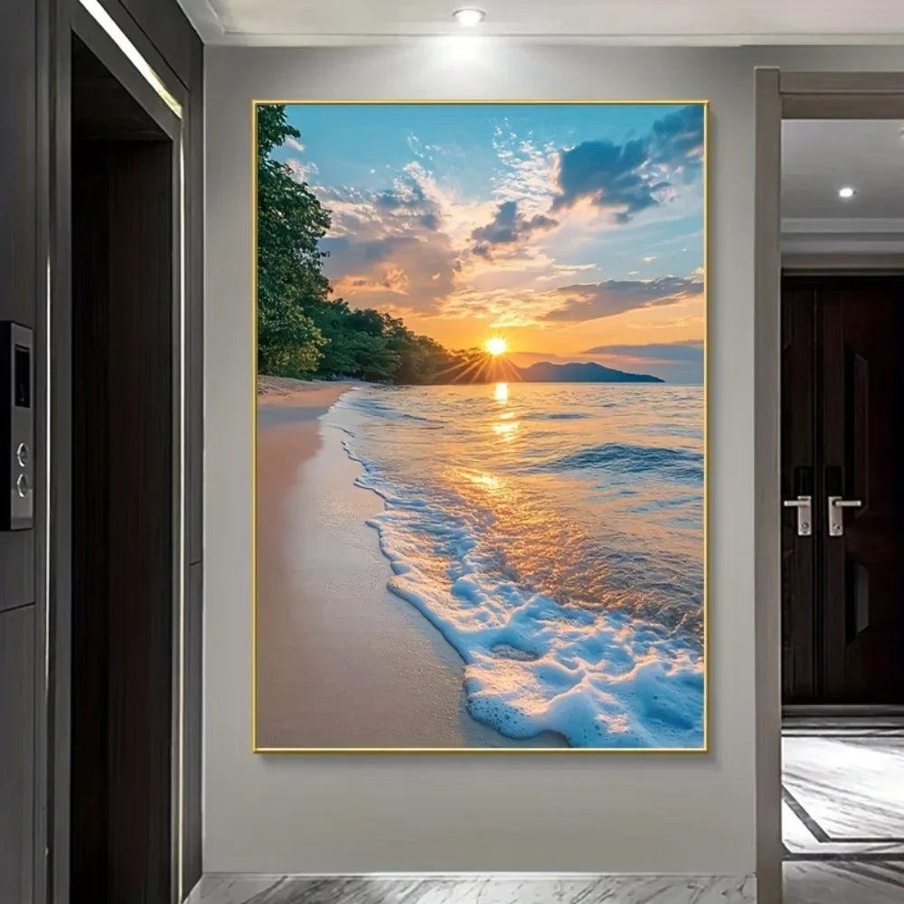 Sunset Beach canvas mural