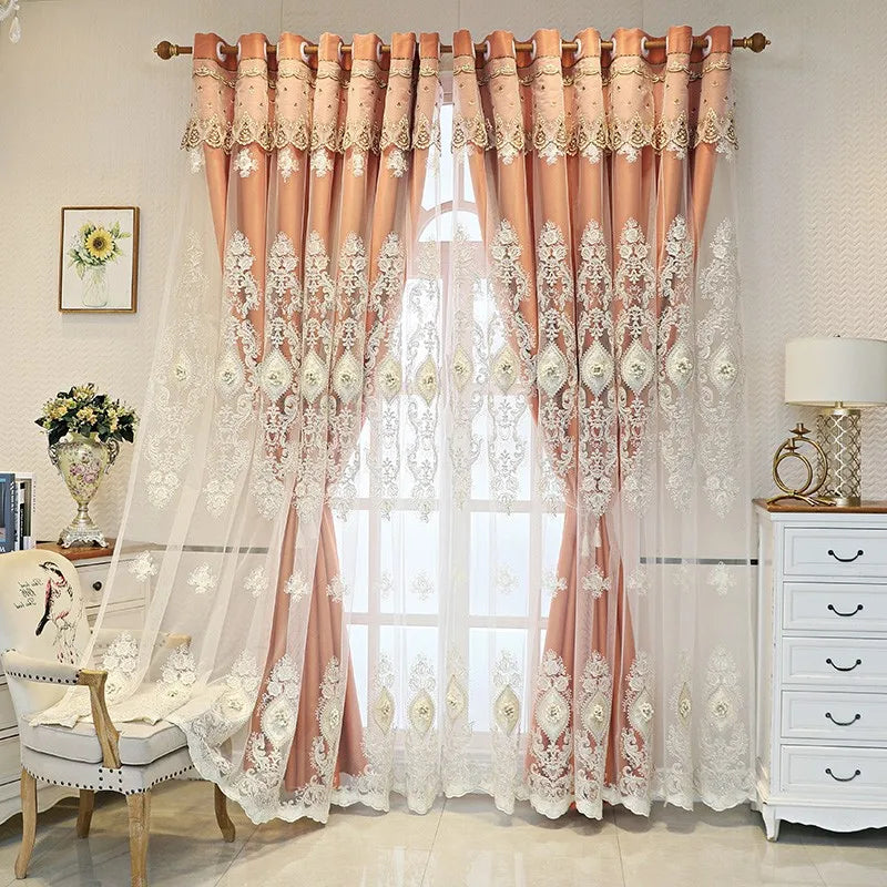 1PC embroidered curtains