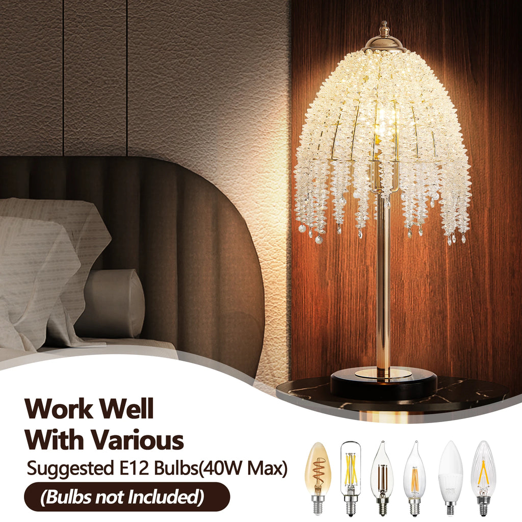 Crystal Table Waterfall Lamp