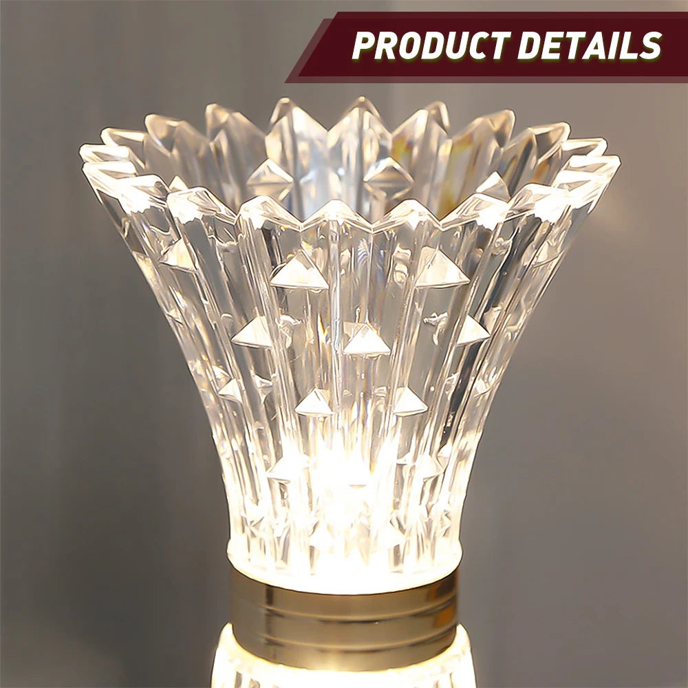 Crystal LED Vase Lamp/Night Light