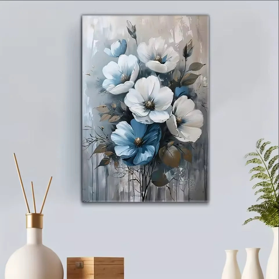 1PC White Floral Canvas Flower