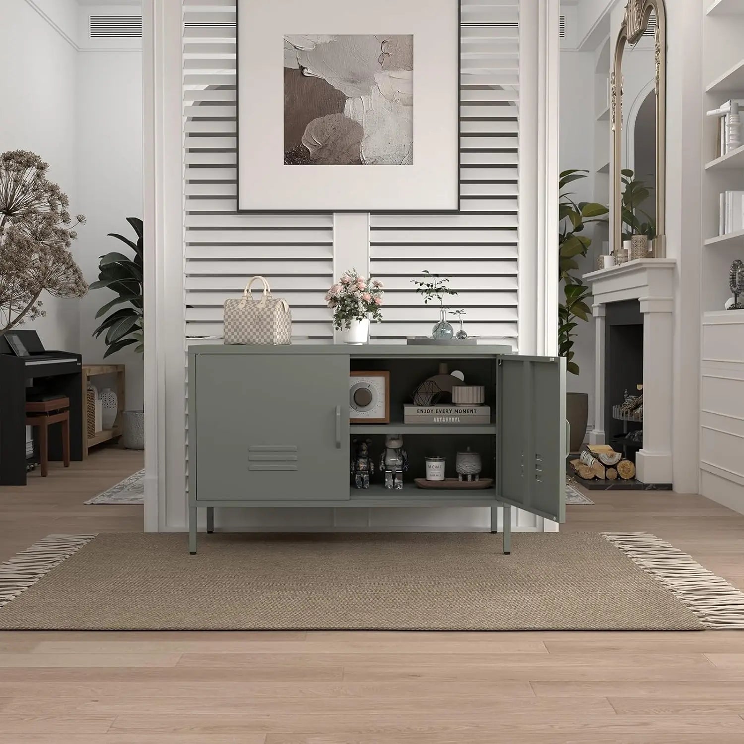 Green Metal Storage Cabinet