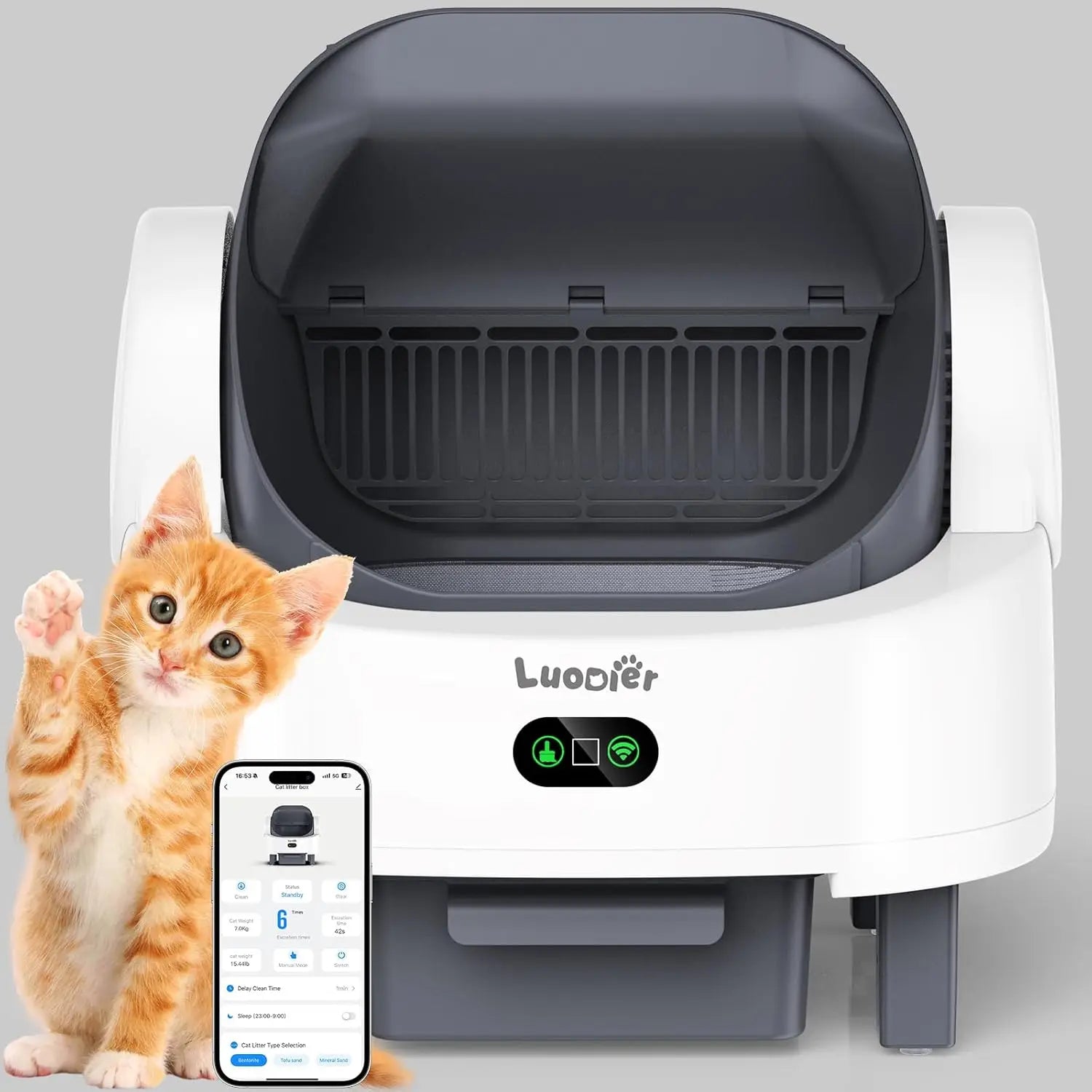 Electric Top Self Cleaning Litter Box