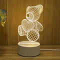 3D Bear LED Acrylic USB Lamp