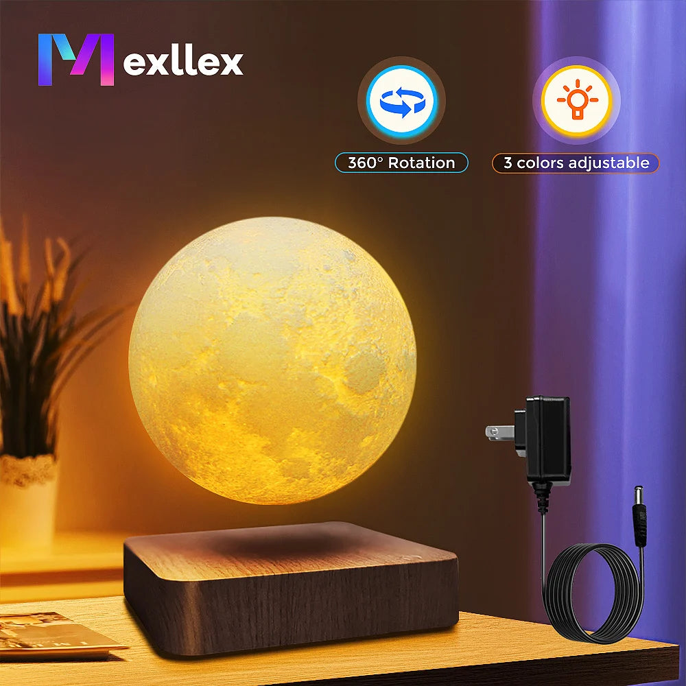 Floating Rotating Moon Lamp