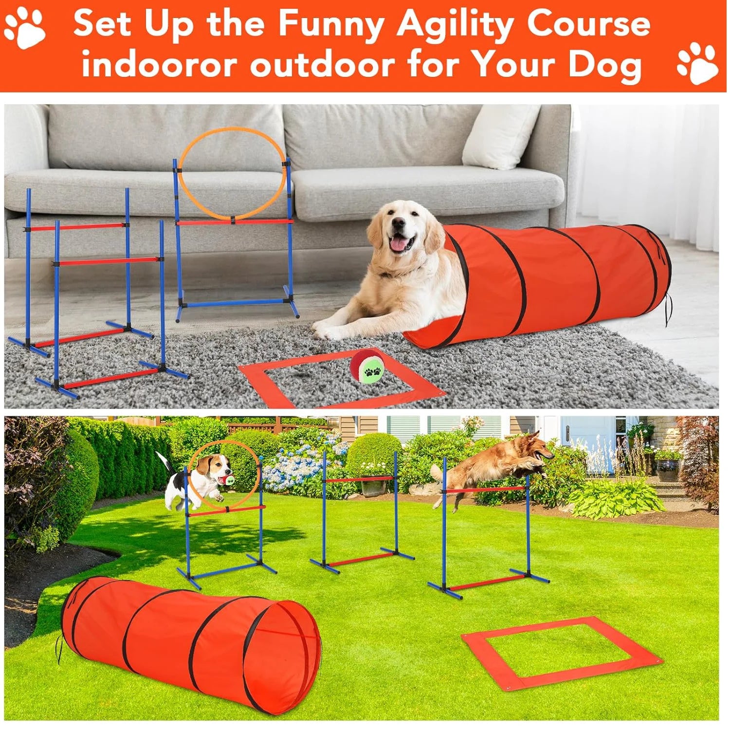 87 Pcs Dog Agile Training Equipment