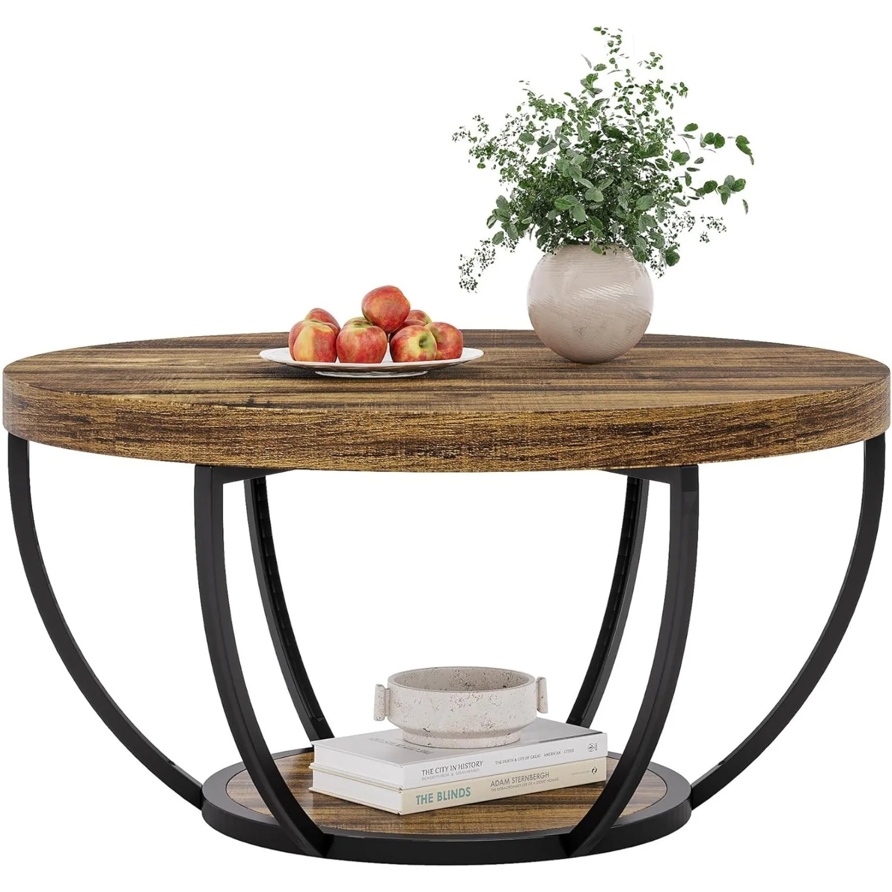 2 Tier Faux Marble Coffee Table