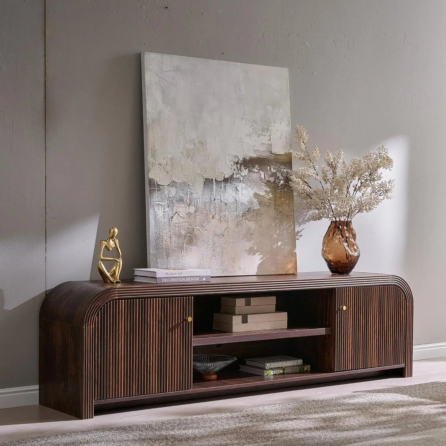 70" Modern Fluted TV Stand