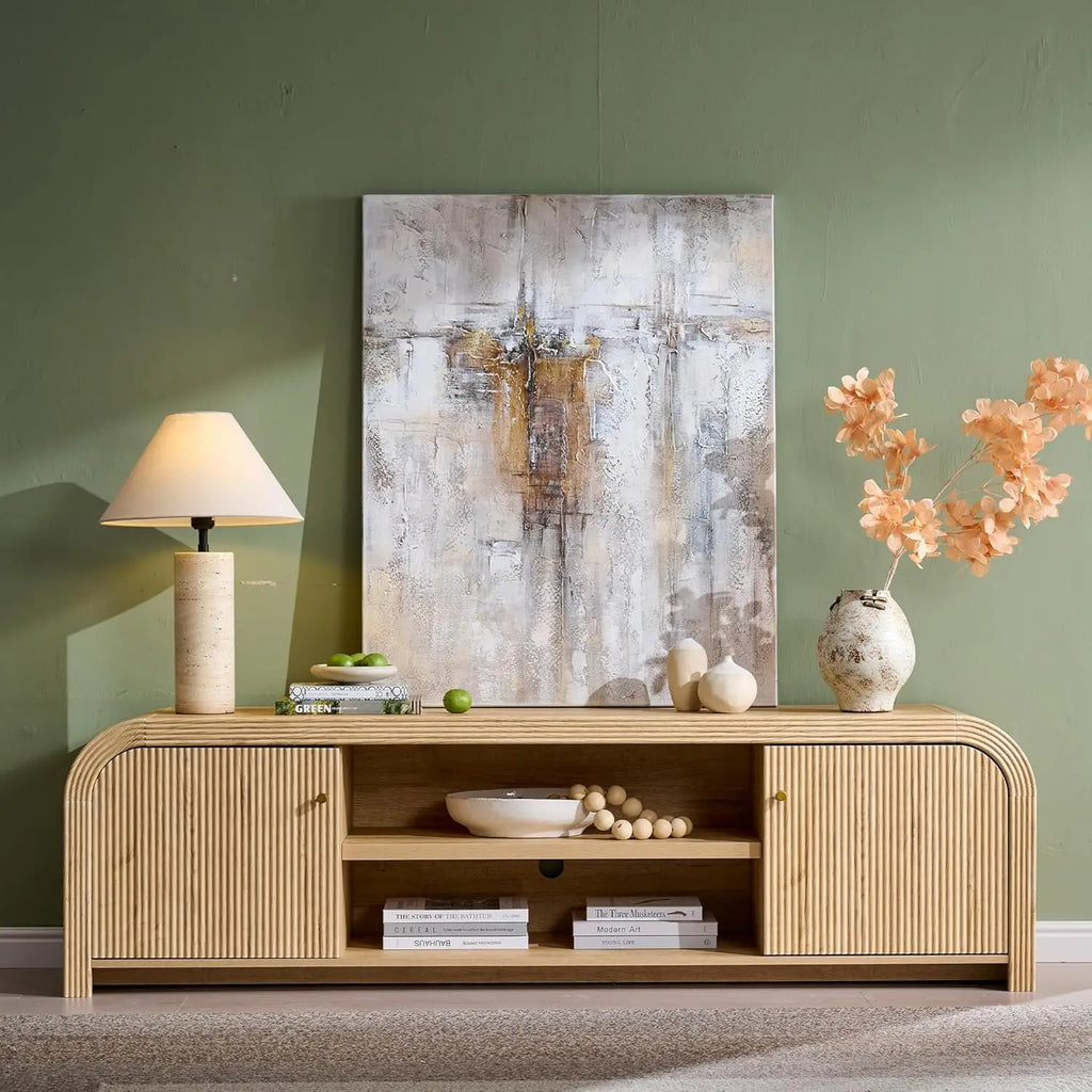 70" Modern Fluted TV Stand