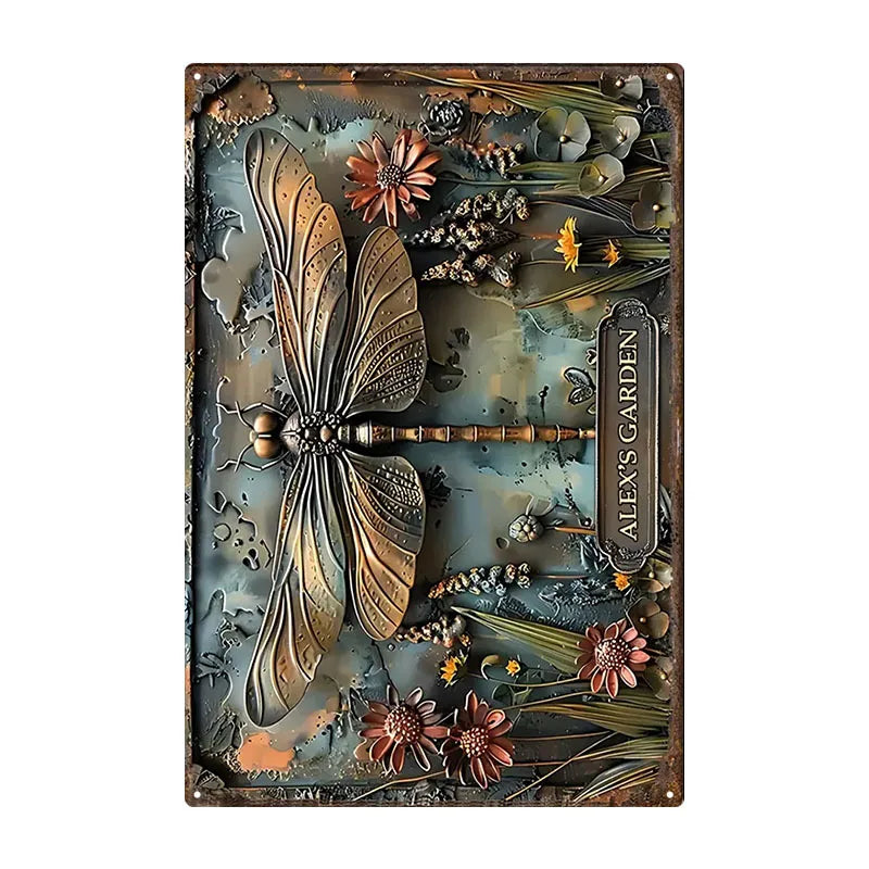 Watercolor Bird Retro Iron Painting