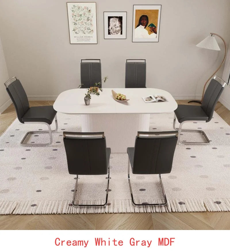 Chairs -Table w/Black Metal Legs -